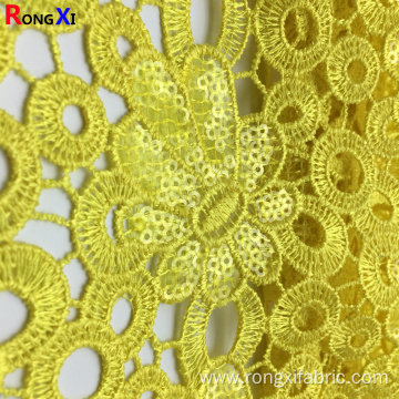 3mm New Design Yellow Sequin Fabric